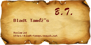 Bladt Tamás névjegykártya