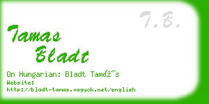tamas bladt business card